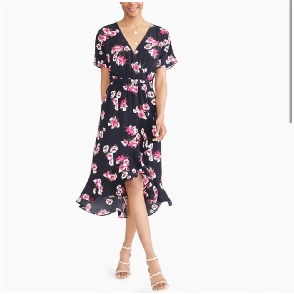 J. Crew Floral Faux Wrap Dress